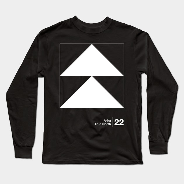 True North / Minimalist Style Graphic Artwork Long Sleeve T-Shirt by saudade